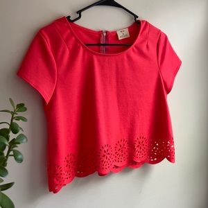 Urban outfitters scalloped crop